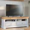 Sale Wohnen Landhaus TV Board in Weiß & Kiefer Natur - Saluts