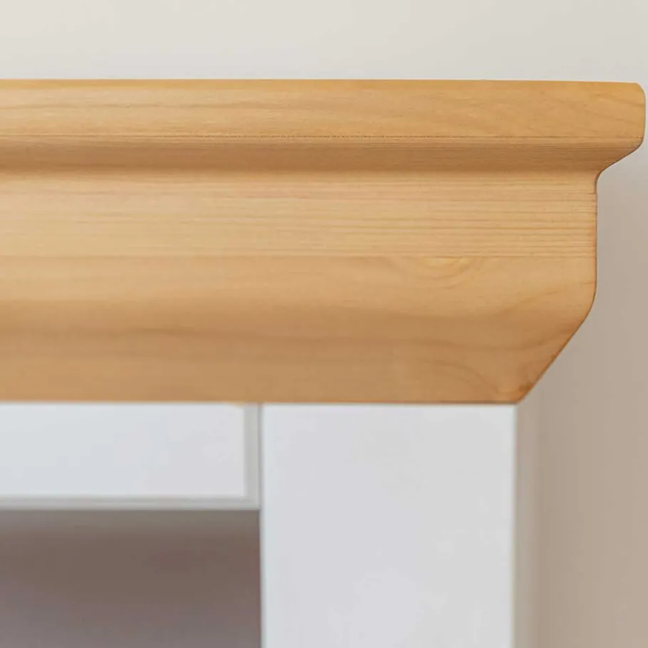 Sale Wohnen Landhaus TV Board in Weiß & Kiefer Natur - Saluts