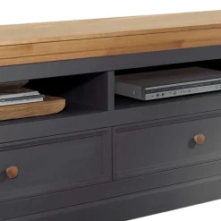 New Wohnen Landhaus TV Element in Grau - Ustricia