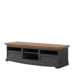 Best Wohnen Landhaus TV Lowboard in Grau und Eiche - Witenga