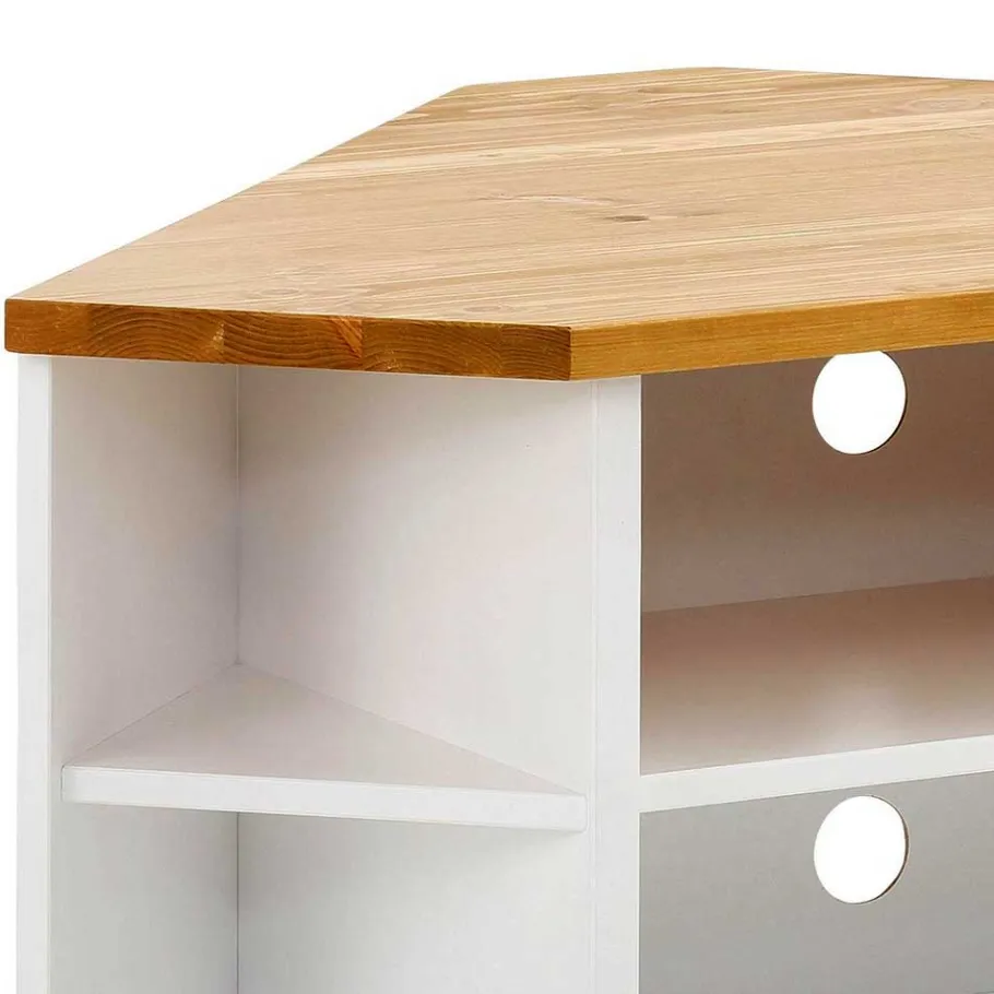 Outlet Wohnen Landhaus TV Schrank als Ecklösung - Ribeiro