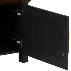 Outlet Wohnen Landhaus TV-Board in Dunkelgrau - Mivaldana