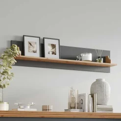 Online Wohnen Landhaus Wandboard in Grau und Kiefer - Eromsia (2er Set)