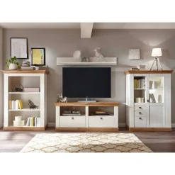 Discount Wohnen Landhaus Wohnkombination mit TV Board - Diatara (vierteilig)