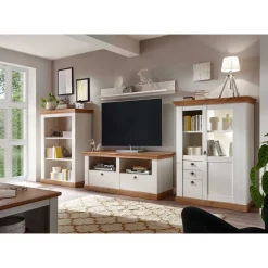 Discount Wohnen Landhaus Wohnkombination mit TV Board - Diatara (vierteilig)