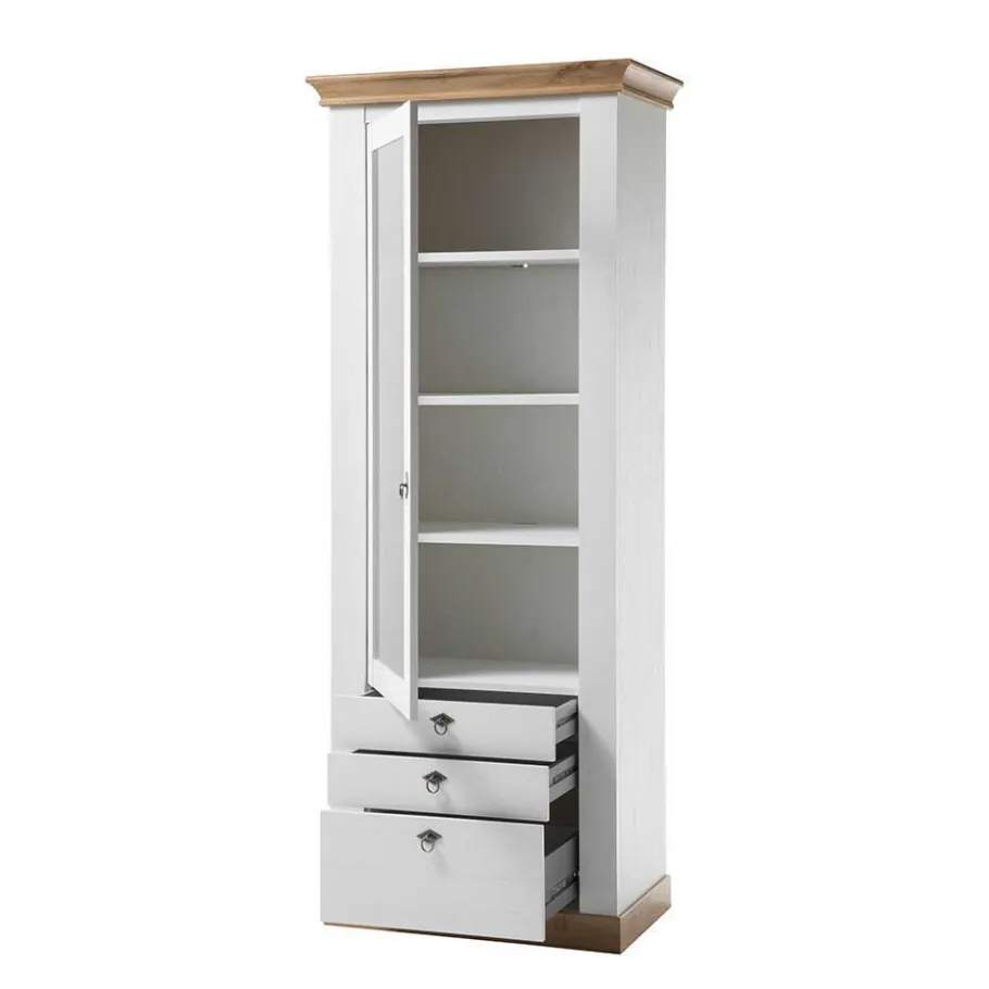 Hot Wohnen Landhaus Wohnzimmer Anbauwand Set - Diatara (vierteilig)