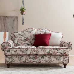 Online Wohnen Landhaus Zweisitzer Couch mit Blumen - Baonga