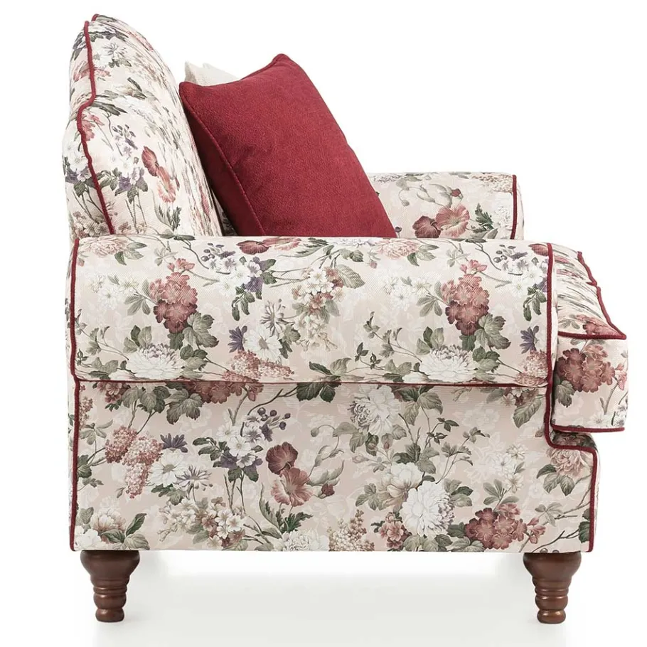 Online Wohnen Landhaus Zweisitzer Couch mit Blumen - Baonga