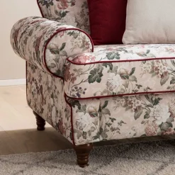 Online Wohnen Landhaus Zweisitzer Couch mit Blumen - Baonga