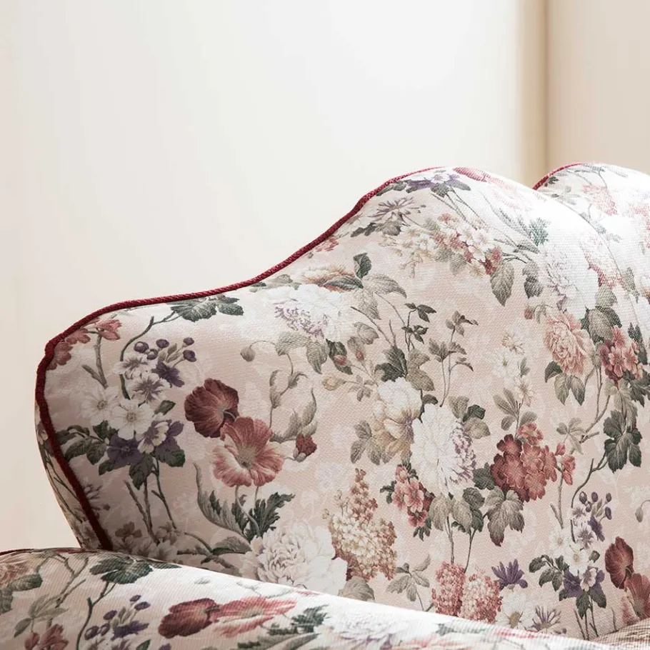 Online Wohnen Landhaus Zweisitzer Couch mit Blumen - Baonga
