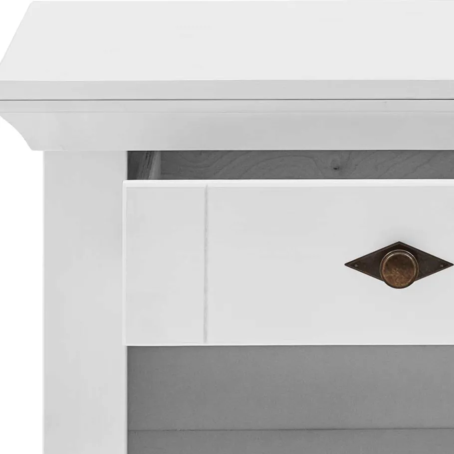 Outlet Wohnen Landhausbett in Weiß & Grau - Urezzas