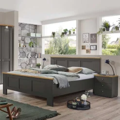Clearance Wohnen Landhausbett mit 140 cm Breite modern - Cretania