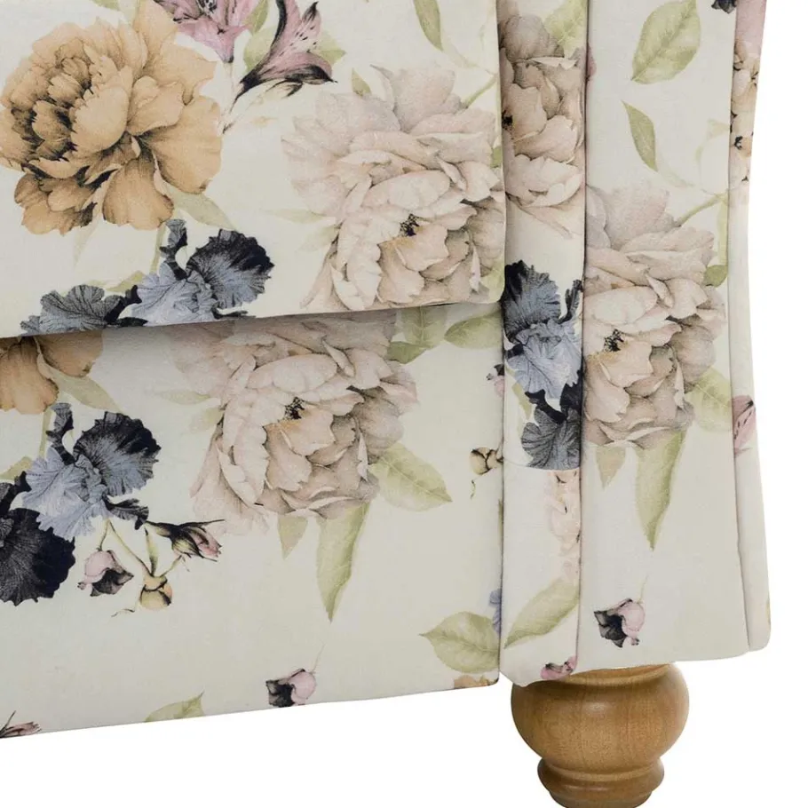 Outlet Wohnen Landhaus-Recamiere mit Blumen Muster - Vergil