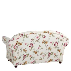 Discount Wohnen Landhaussofa mit Blumen Stoffbezug - Cosima