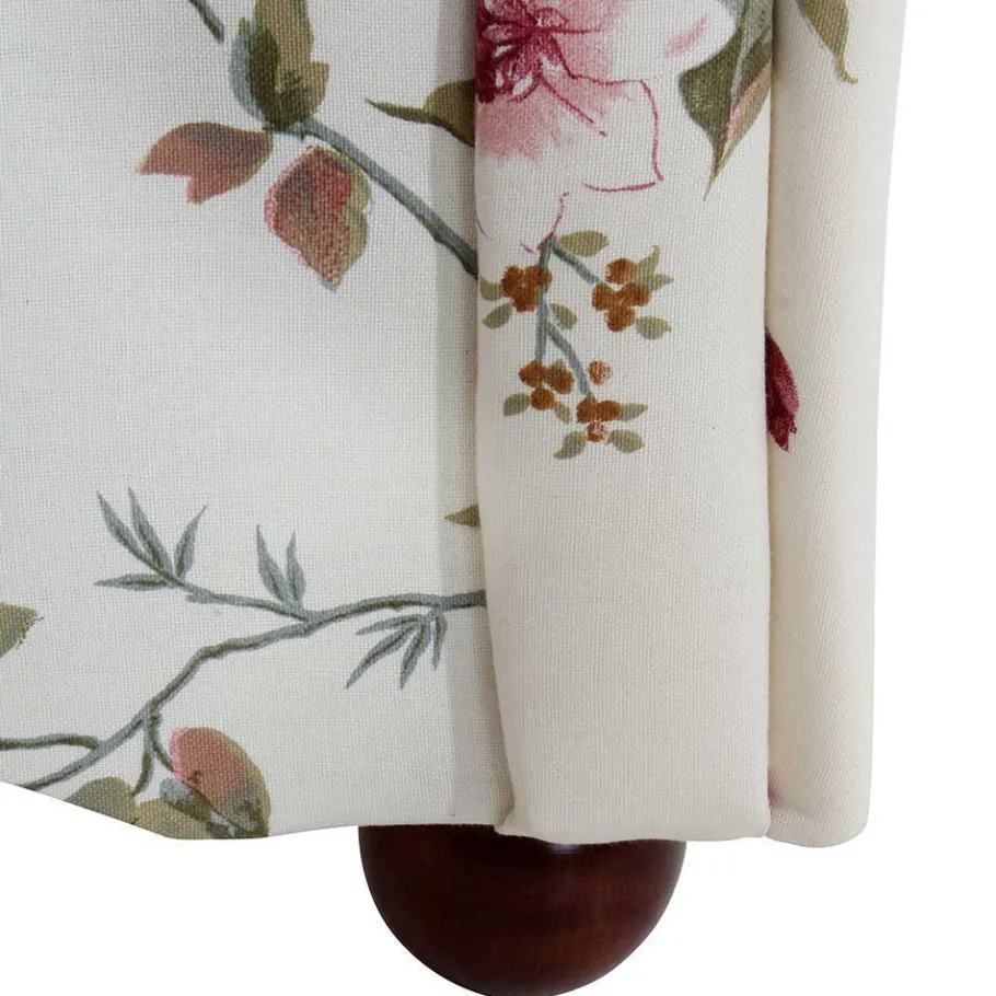 Discount Wohnen Landhaussofa mit Blumen Stoffbezug - Cosima