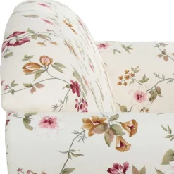 Discount Wohnen Landhaussofa mit Blumen Stoffbezug - Cosima