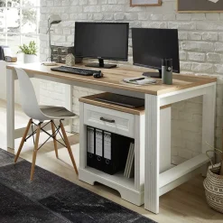 New Wohnen Landhausstil Schreibtisch 160x80 cm - Mehady