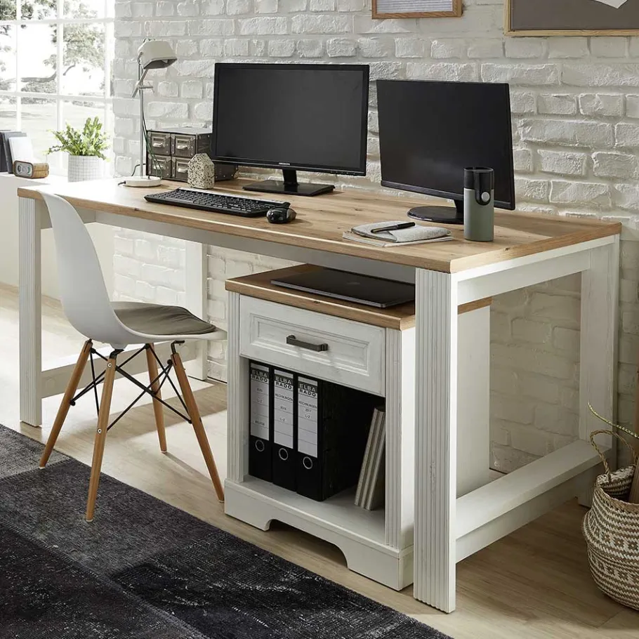 New Wohnen Landhausstil Schreibtisch 160x80 cm - Mehady