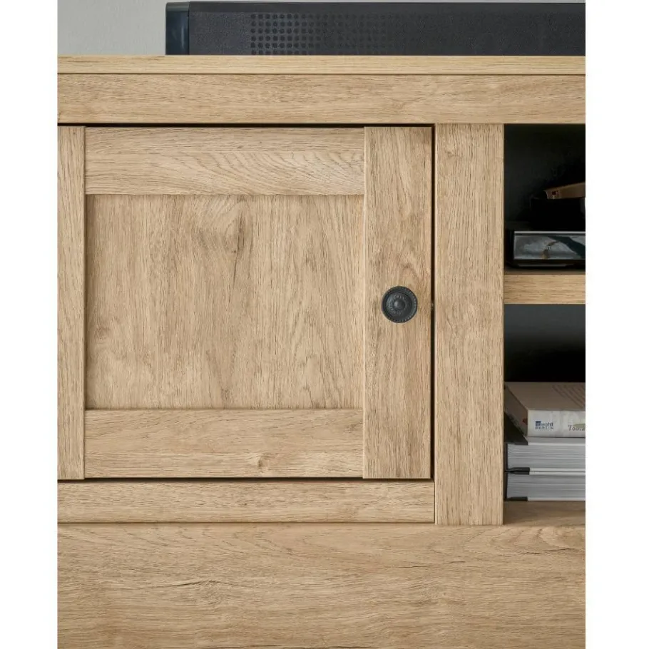 Outlet Wohnen Landhaus-TV-Board in Eiche Gold - Hengas