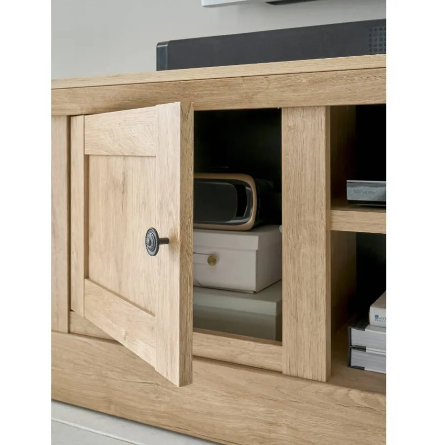 Outlet Wohnen Landhaus-TV-Board in Eiche Gold - Hengas