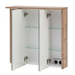 Clearance Wohnen LED Bad-Spiegelschrank in Touchwood - Dadros