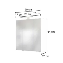 Discount Wohnen LED Licht Spiegelschrank mit 3D Effekt - Athrin
