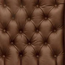Hot Wohnen Leder Chesterfieldsessel in Cognac Braun - Martinos