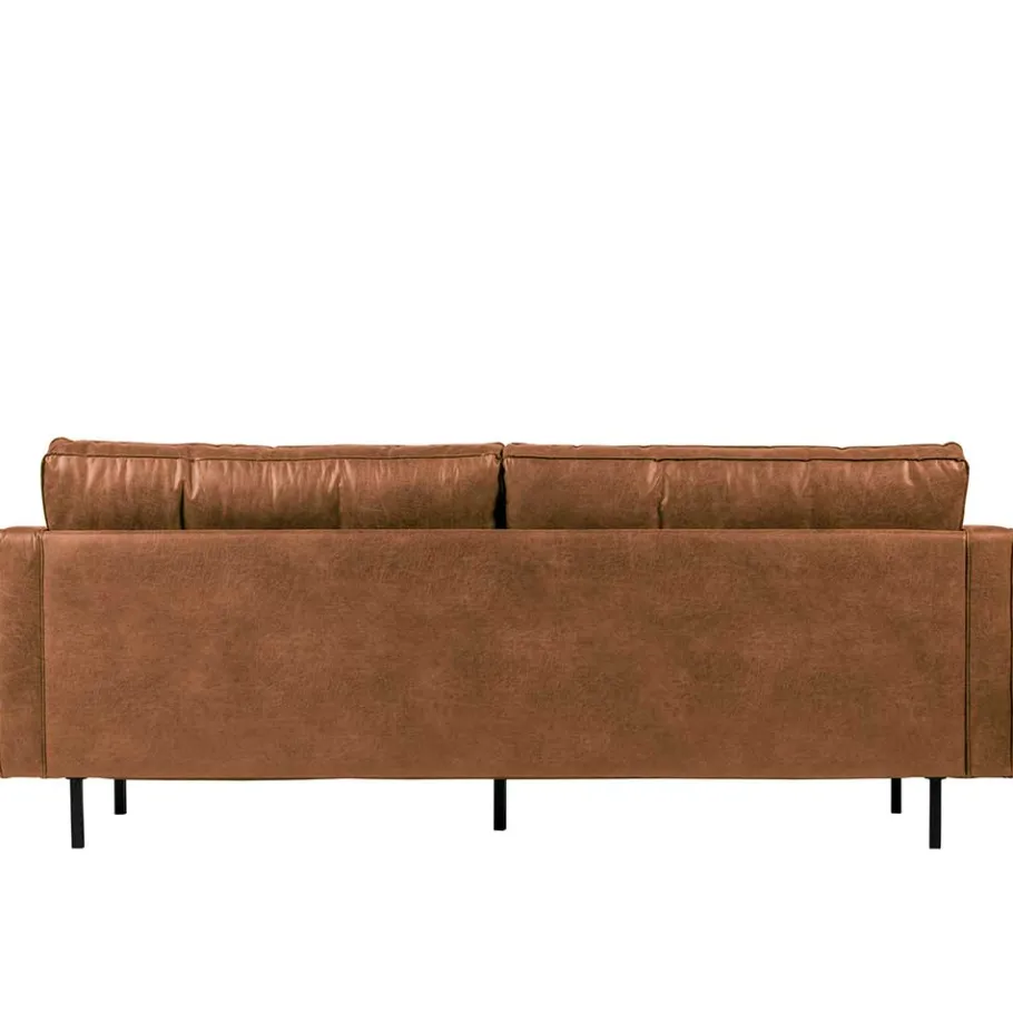 Online Wohnen Leder 3-Sitzer Couch in Braun Cognac - Eterna