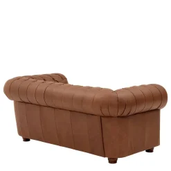 Discount Wohnen Leder Zweisitzer-Sofa im Chesterfield Design - Gonron