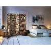 Discount Wohnen Leinwand Paravent Bunte Kieselmauer - Aurelius