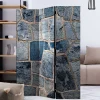 Discount Wohnen Leinwand Paravent in grauer Stein Mauer Optik - Tordino