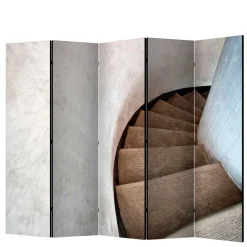 Online Wohnen Leinwand Paravent mit Foto Wendeltreppe - Segrino