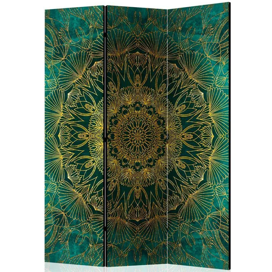 Wohnen Leinwand Paravent mit orientalischem Mandala - Tsinati
