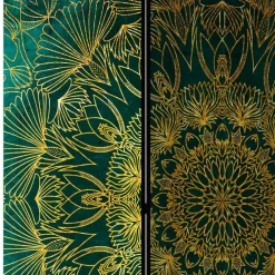 Wohnen Leinwand Paravent mit orientalischem Mandala - Tsinati
