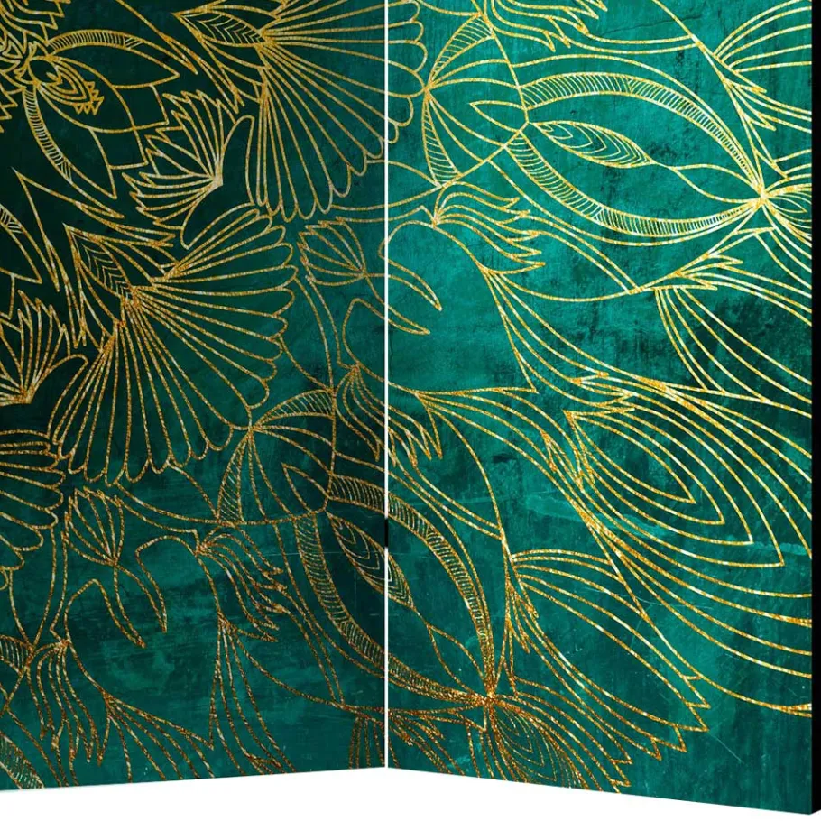 Wohnen Leinwand Paravent mit orientalischem Mandala - Tsinati
