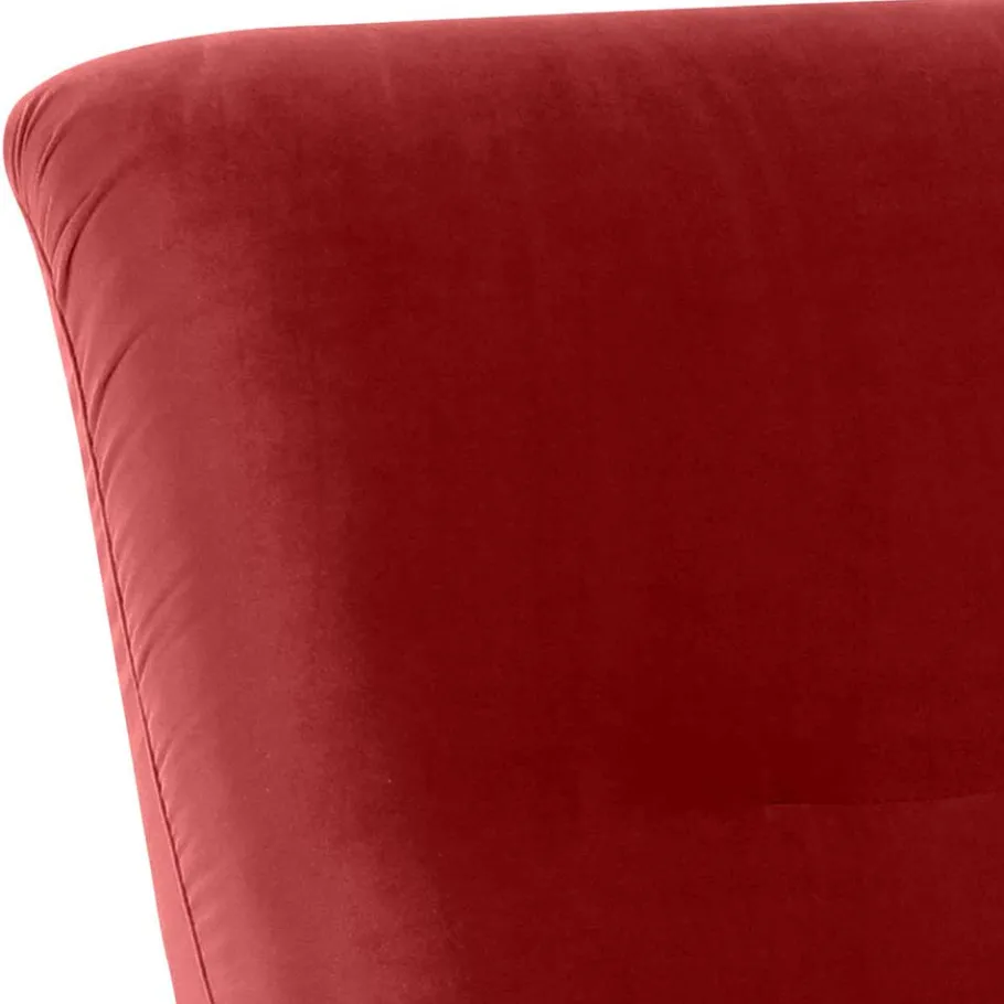 Sale Wohnen Lesesessel aus Samtvelours in Ziegel Rot - Danzante