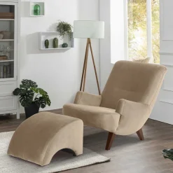 Sale Wohnen Lesesessel in Beige und Nussbaum - Ulada I