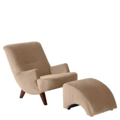 Sale Wohnen Lesesessel in Beige und Nussbaum - Ulada I