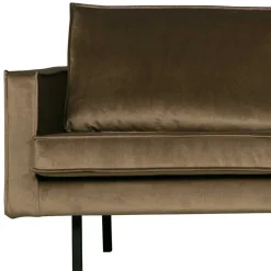 Outlet Wohnen L-Form Wohnzimmer Sofa in Taupe Samt - Museo