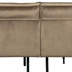 Outlet Wohnen L-Form Wohnzimmer Sofa in Taupe Samt - Museo