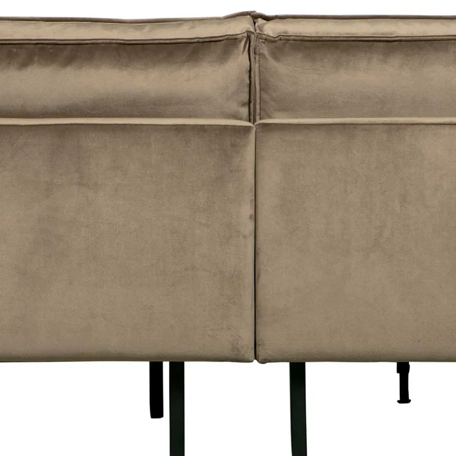 Outlet Wohnen L-Form Wohnzimmer Sofa in Taupe Samt - Museo