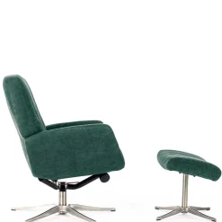 Outlet Wohnen Liegesessel & Hocker in Petrol Blau - Arizona (zweiteilig)