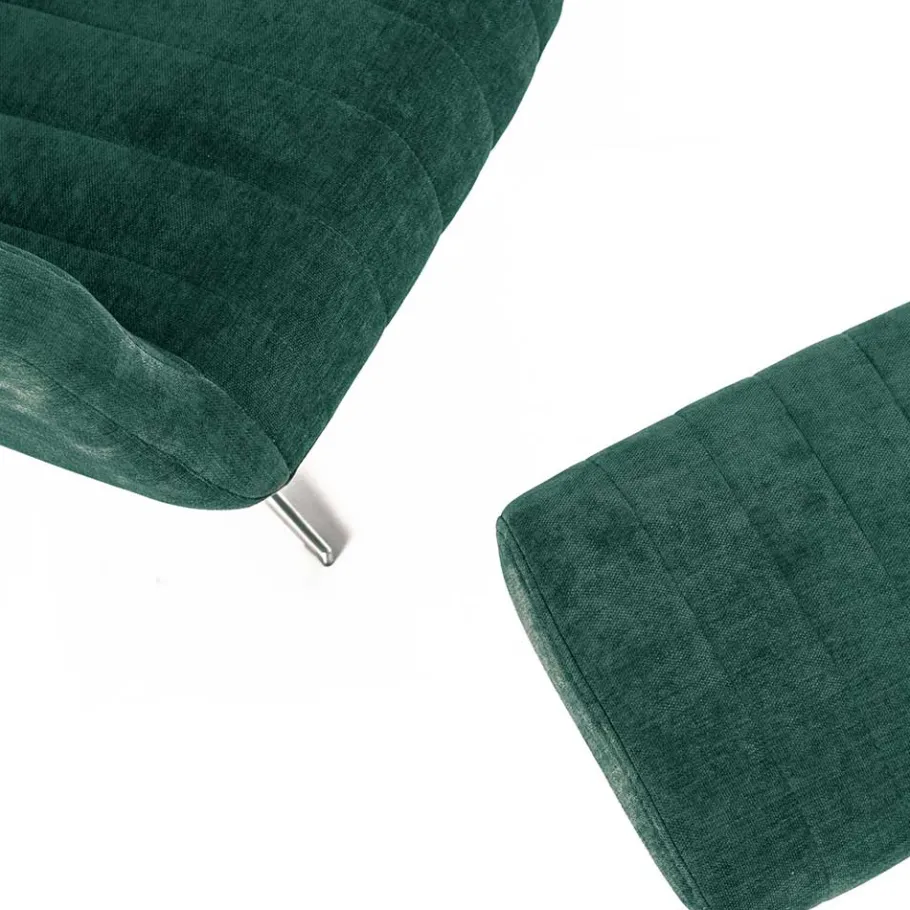 Outlet Wohnen Liegesessel & Hocker in Petrol Blau - Arizona (zweiteilig)