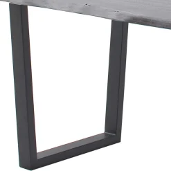 New Wohnen Live Edge Esstisch in Akazie Grau - Genver