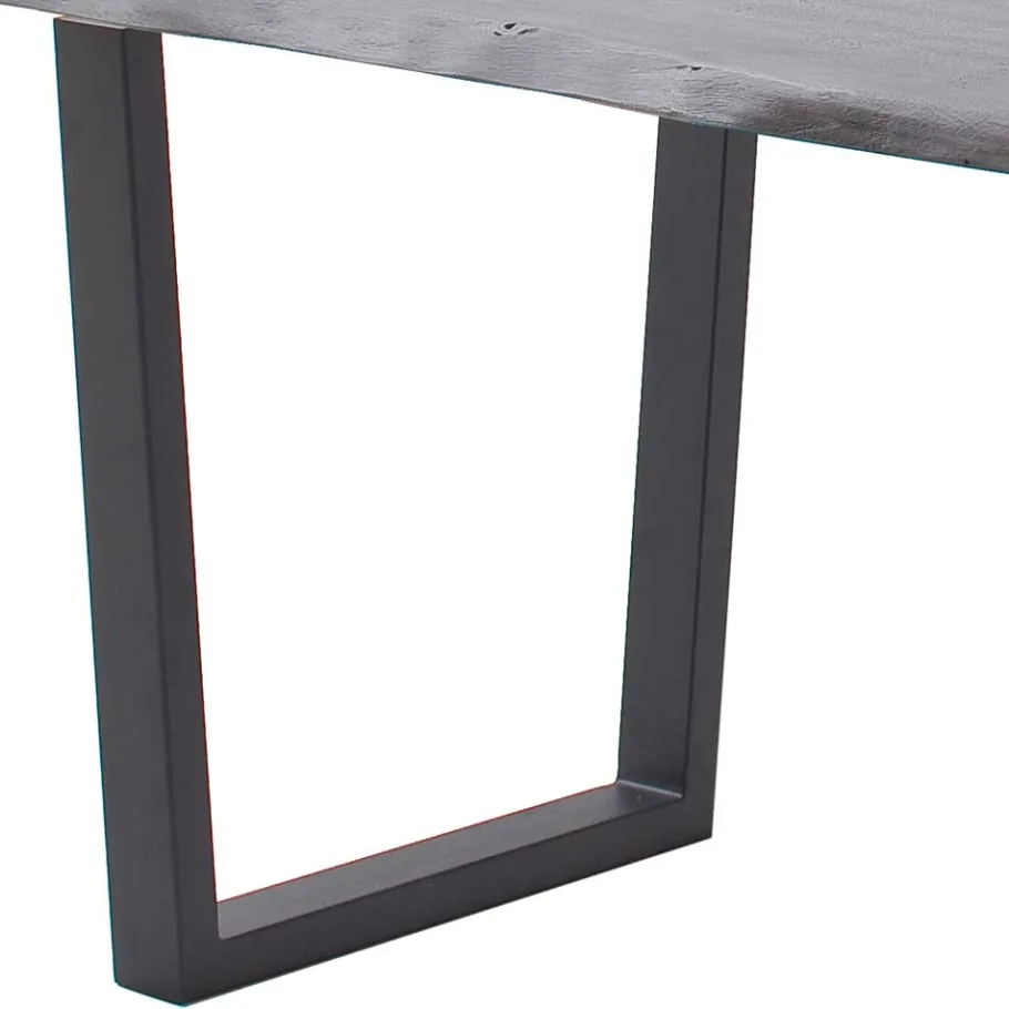 New Wohnen Live Edge Esstisch in Akazie Grau - Genver