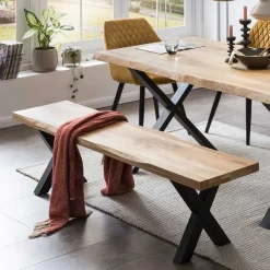 Hot Wohnen Living Edge Bank aus Eiche Massivholz - Macress