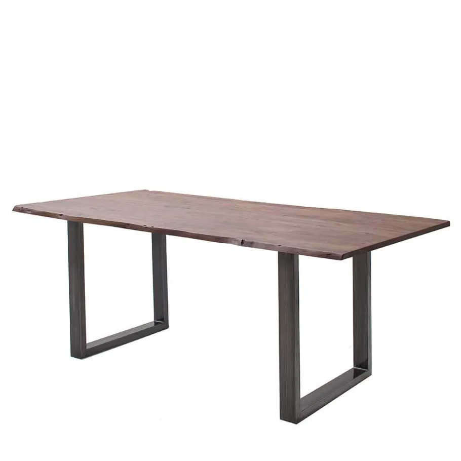 New Wohnen Living Edge Tisch aus Akazie in Walnuss Braun - Esimane