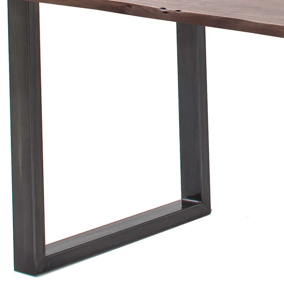 New Wohnen Living Edge Tisch aus Akazie in Walnuss Braun - Esimane