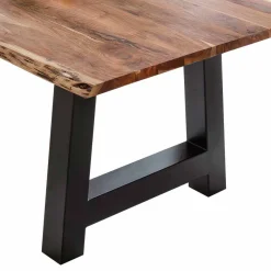 New Wohnen Loft Baumkantentisch Sadello mit Akazie Massivholz