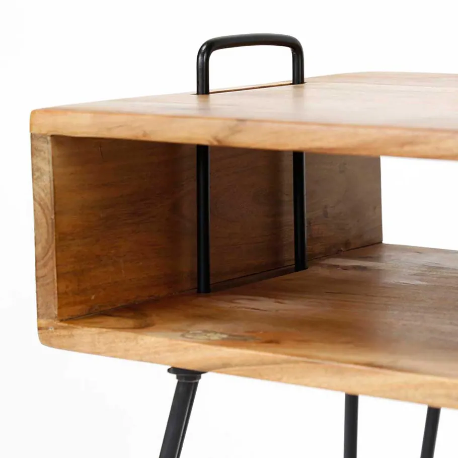 Discount Wohnen Loft Design Nachttisch mit Holz Kasten - Garfagna